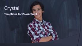  Presentation with school - Slide deck with arab-teenager-with-wearing-casual background and a wine colored foreground