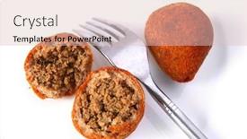  Presentation with arab - Beautiful slides featuring arab-traditional-meatballs-or-kubbe backdrop and a lemonade colored foreground