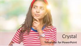  Presentation with arab - Audience pleasing PPT layouts consisting of arab woman holding soccer football backdrop and a  colored foreground