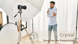  Presentation with arab - Slides with arab-young-man-posing background and a lemonade colored foreground