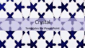  Presentation with mosaic - Cool new theme with arabesque - background of a geometric pattern backdrop and a light blue colored foreground