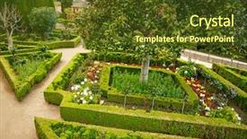  Presentation with granada - Colorful theme enhanced with arabesque - gardens of the generalife backdrop and a tawny brown colored foreground