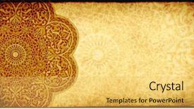  Presentation with north africa - PPT layouts having arabesque - grunge background with paper texture background and a yellow colored foreground