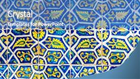 Presentation with blue floral - Theme having arabesque - tiled abstract background beautiful blue background and a teal colored foreground