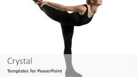 Presentation with figure skating - Theme enhanced with arabesque-woman-figure-skating background and a white colored foreground