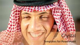  Presentation with arabic - Audience pleasing presentation design consisting of arabia digit - happy arabic boy backdrop and a  colored foreground
