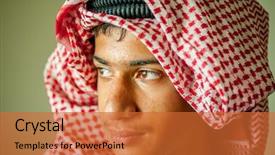  Presentation with arabic - Beautiful slide set featuring arabia digit - happy arabic boy backdrop and a red colored foreground