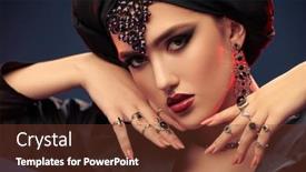  Presentation with beauty cosmetics - Beautiful slide set featuring arabian-beauty-fashion-close-up backdrop and a tawny brown colored foreground