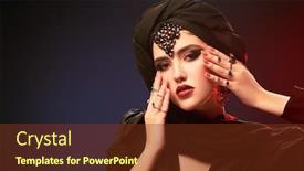 Presentation with beauty cosmetics - Cool new presentation with arabian-beauty-fashion-portrait backdrop and a tawny brown colored foreground
