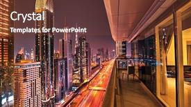  Presentation with dubai - Colorful PPT theme enhanced with arabian night - dubai sunset panoramic view backdrop and a tawny brown colored foreground