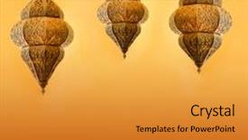  Presentation with lantern - Amazing slide set having arabian night - orange oriental lantern backdrop and a gold colored foreground