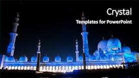  Presentation with zayed - Slide set having arabian night - sheikh zayed mosque in abu background and a black colored foreground