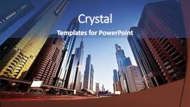  Presentation with zayed - Presentation theme consisting of arabian night - sheikh zayed road in sunset background and a ocean colored foreground