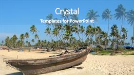  Presentation with goa - Beautiful presentation theme featuring arabian sea goa india backdrop and a teal colored foreground