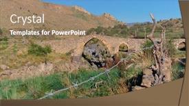  Presentation with example - Cool new presentation theme with arabic-arch-of-a-bridge backdrop and a coral colored foreground