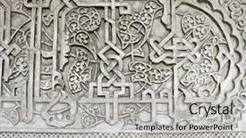  Presentation with arabic calligraphy - Cool new presentation theme with arabic calligraphy - closeup of a plaster wall backdrop and a light gray colored foreground