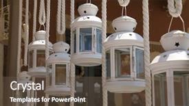  Presentation with arabic calligraphy - Slide deck consisting of arabic calligraphy - lanterns background and a tawny brown colored foreground