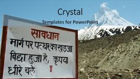  Presentation with shivling - Beautiful slide deck featuring arabic calligraphy - shivling peak in india backdrop and a light blue colored foreground