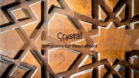  Presentation with arabic calligraphy - Presentation design consisting of arabic calligraphy - wood carving pattern background and a coral colored foreground