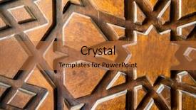  Presentation with arabic calligraphy - PPT theme featuring arabic calligraphy - wood carving pattern background and a red colored foreground