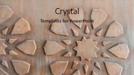  Presentation with arabic calligraphy - Cool new slide deck with arabic calligraphy - wood carving pattern backdrop and a coral colored foreground