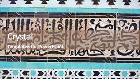  Presentation with arabic calligraphy - Presentation having arabic calligraphy background and a coral colored foreground