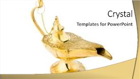  Presentation with ancient - Presentation theme consisting of arabic culture - ancient lamp isolated background and a white colored foreground
