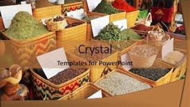  Presentation with market - Amazing PPT theme having arabic culture - spice market backdrop and a gold colored foreground