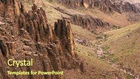  Presentation with sugarcane fields mountains landscape nature - Theme enhanced with arabic desert town - alpine landscape in atlas mountains background and a  colored foreground