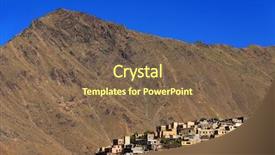  Presentation with mountains fantasy abstract nature landscape - Beautiful presentation theme featuring arabic desert town - alpine landscape in high atlas backdrop and a  colored foreground