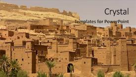  Presentation with ait - Amazing presentation theme having arabic desert town - ancient city detail of ait backdrop and a  colored foreground