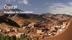  Presentation with morocco patterns traditional - Audience pleasing slide deck consisting of arabic desert town - moroccan village in dades valley backdrop and a  colored foreground