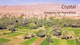  Presentation with oasis - Beautiful PPT layouts featuring arabic desert town - oasis in the dade valley backdrop and a lemonade colored foreground