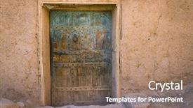  Presentation with morocco - Slides having arabic desert town - traditional architecture of morocco africa background and a violet colored foreground