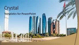  Presentation with abu dhabi - PPT theme enhanced with business technology internet and network background and a ocean colored foreground