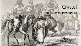  Presentation with moroccan - Slides consisting of arabic dress - antique illustration of traditional moroccan background and a light gray colored foreground