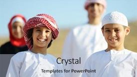  Presentation with arabic - Amazing presentation design having arabic family in nature backdrop and a light blue colored foreground