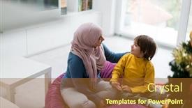  Presentation with family tree - Presentation theme consisting of arabic-family-with-new-year background and a red colored foreground