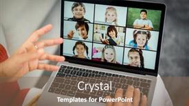  Presentation with arabic children - Audience pleasing PPT layouts consisting of arabic-female-teacher-working backdrop and a violet colored foreground