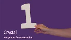  Presentation with measurement - Presentation design having arabic lietrature - female hand holding up background and a violet colored foreground