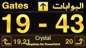  Presentation with airport departure arrival information board - Amazing PPT theme having abstract design in autumn colors backdrop and a light blue colored foreground.