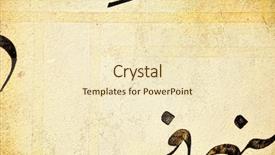  Presentation with arabic letters - Cool new presentation theme with arabic letters - oriental background backdrop and a cream colored foreground