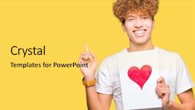  Presentation with santa claus holding scroll paper - Presentation enhanced with arabic letters - young handsome man holding paper background and a yellow colored foreground