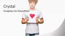  Presentation with paper - Slide set having arabic letters - young handsome man holding paper background and a white colored foreground