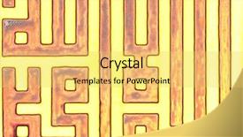  Presentation with arabic letters - Audience pleasing slide deck consisting of arabic letters oriental ornaments backdrop and a yellow colored foreground