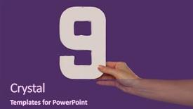  Presentation with measurement - Presentation enhanced with arabic lietrature - female hand holding up background and a violet colored foreground