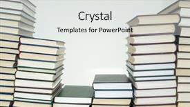  Presentation with tan book stack stacks of books - PPT layouts consisting of arabic lietrature - lot of books background and a  colored foreground