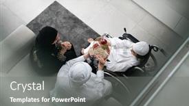  Presentation with wheelchair - PPT layouts enhanced with arabic-man-in-wheelchair background and a gray colored foreground