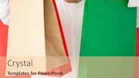  Presentation with arabic - Presentation theme consisting of arabic man shopping background and a lemonade colored foreground