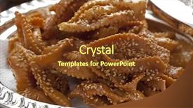  Presentation with ramadan - Theme enhanced with arabic morocco - chebakia honey cookies with sesame background and a tawny brown colored foreground
